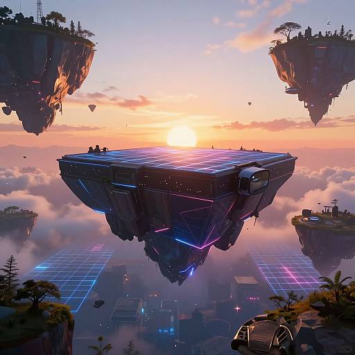 Immersive Fantasy Sci-Fi Virtual Scene