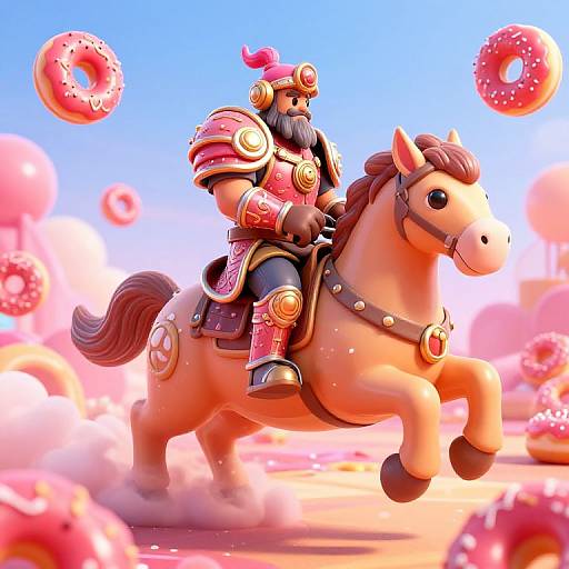 Epic Donut Warrior on Sugary Steed