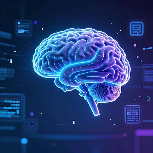 Abstract AI Brain Virtual Assistant