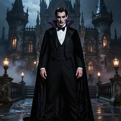 Vampire Lord in Velvet Cape