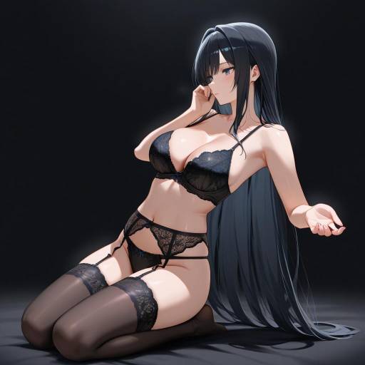 Elegant Solo Figure in Lingerie Elegant Solo Figure in Lingerie
