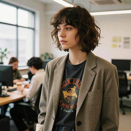 Choppy Bangs Casual Professional Look