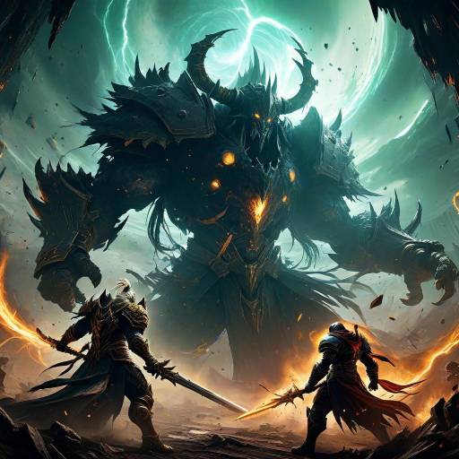 Epic Battle of Dark Tyrants in Void