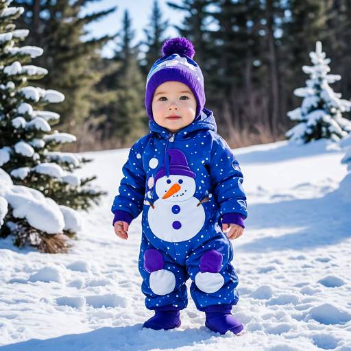 Playful Baby in Christmas Snowman Outfit Playful Baby in Christmas Snowman Outfit