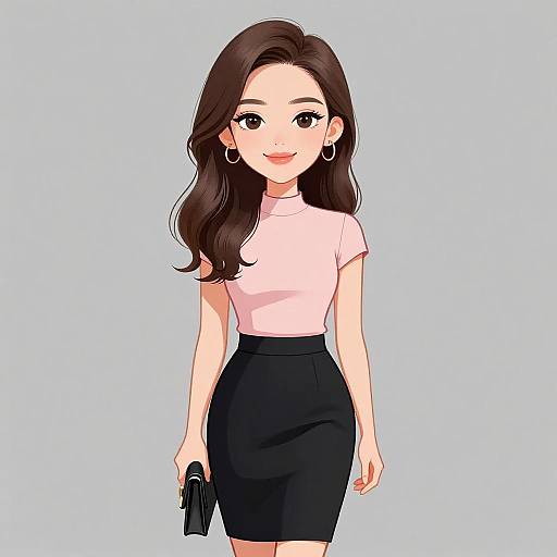 Smiling Woman in Business Casual Attire