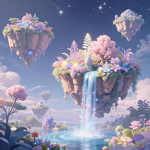 Surreal Floating Islands Dreamscape