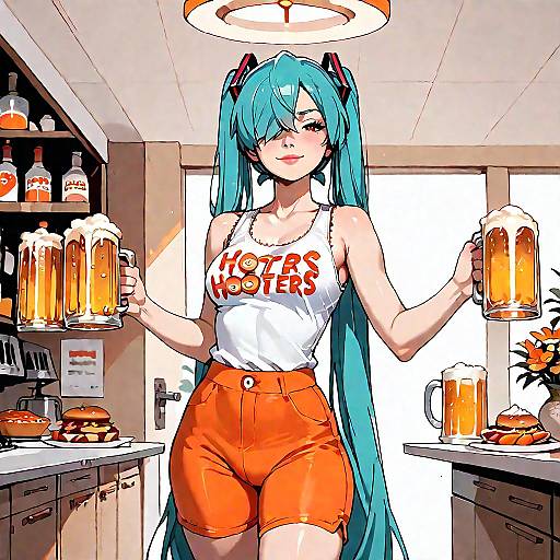Genderswap Hatsune Miku Hooters Server