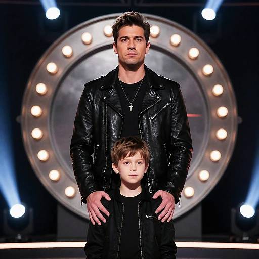 Man and Boy on Stage Together