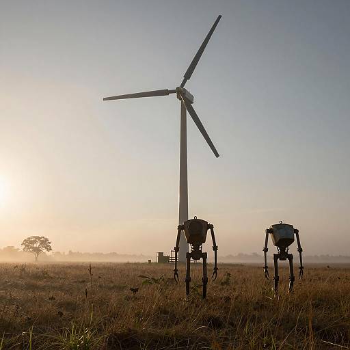 1930s Travel Photography with Wind Turbines