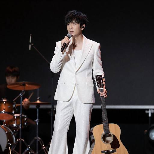 Glitter Bell-Bottom Musician on Stage