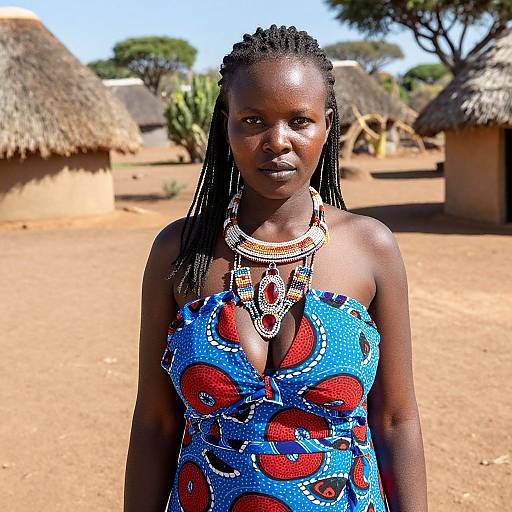 Traditional Zulu Woman in Ceremonial Dress