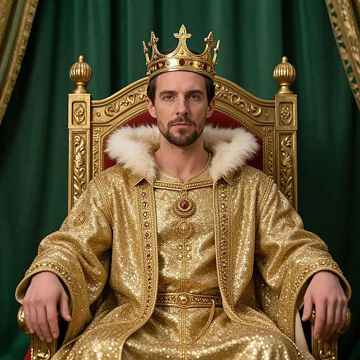 Regal King on Throne Scene