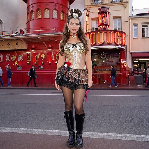 Realistic Moulin Rouge Costume Portrait