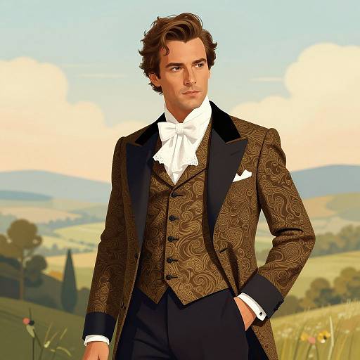 Vintage-Inspired Elegant Male Portrait