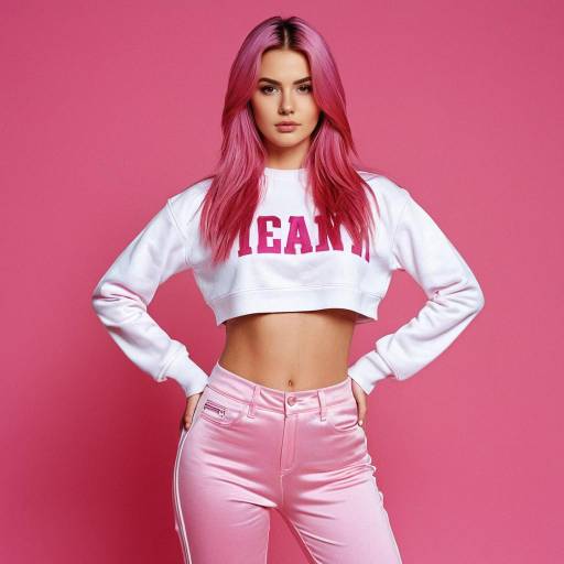 Chic Pink Lady Costume Fashion Display