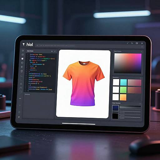 Cyberpunk AI T-Shirt Generator Interface