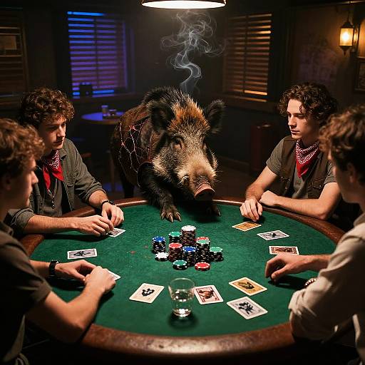Wild Boar Poker Faceoff Noir