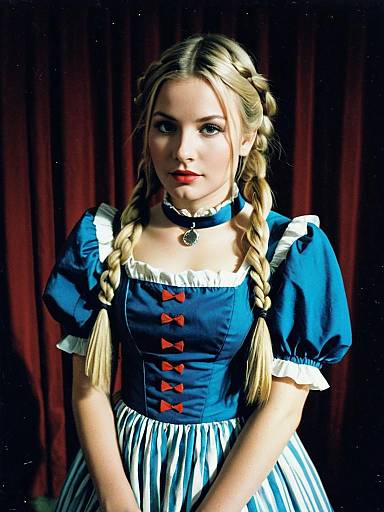 Young Woman in Alice in Wonderland Inspired Costume