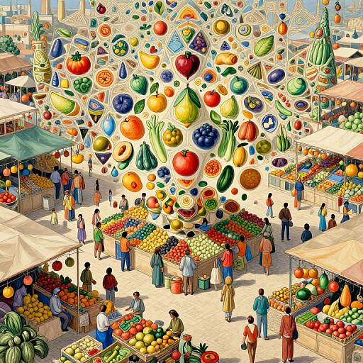 Enchanted Market with Tessellating Produce