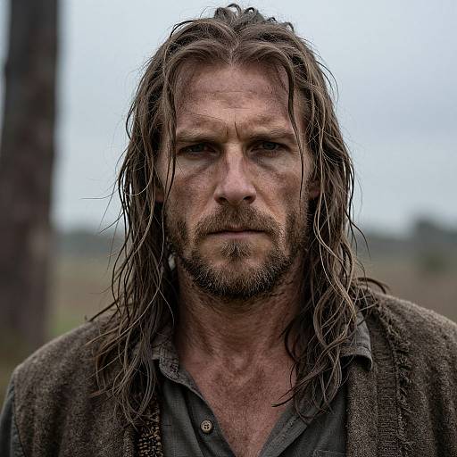 Rugged Man with Resilient Gaze