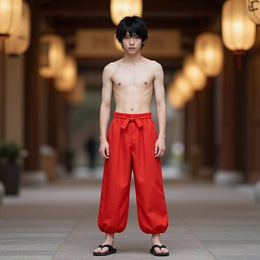 Realistic Portrait of Japanese Male Outfit