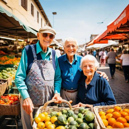 Elderly Adventurers at Local Market