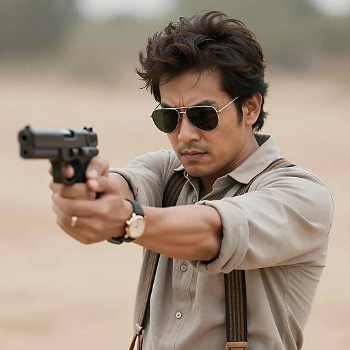 Dynamic Portrait of a Determined Man