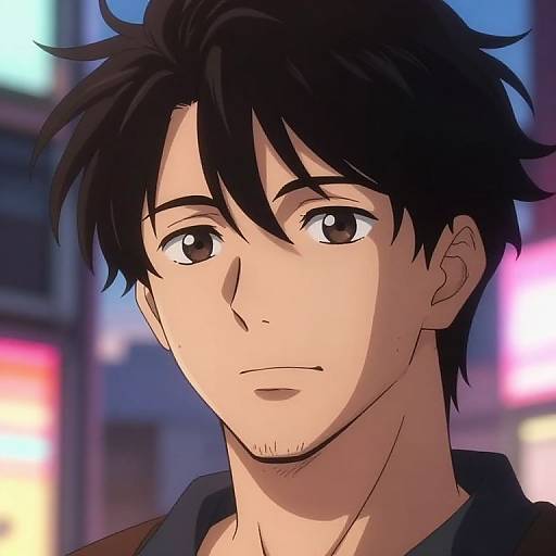 Anime Young Male with Stubble