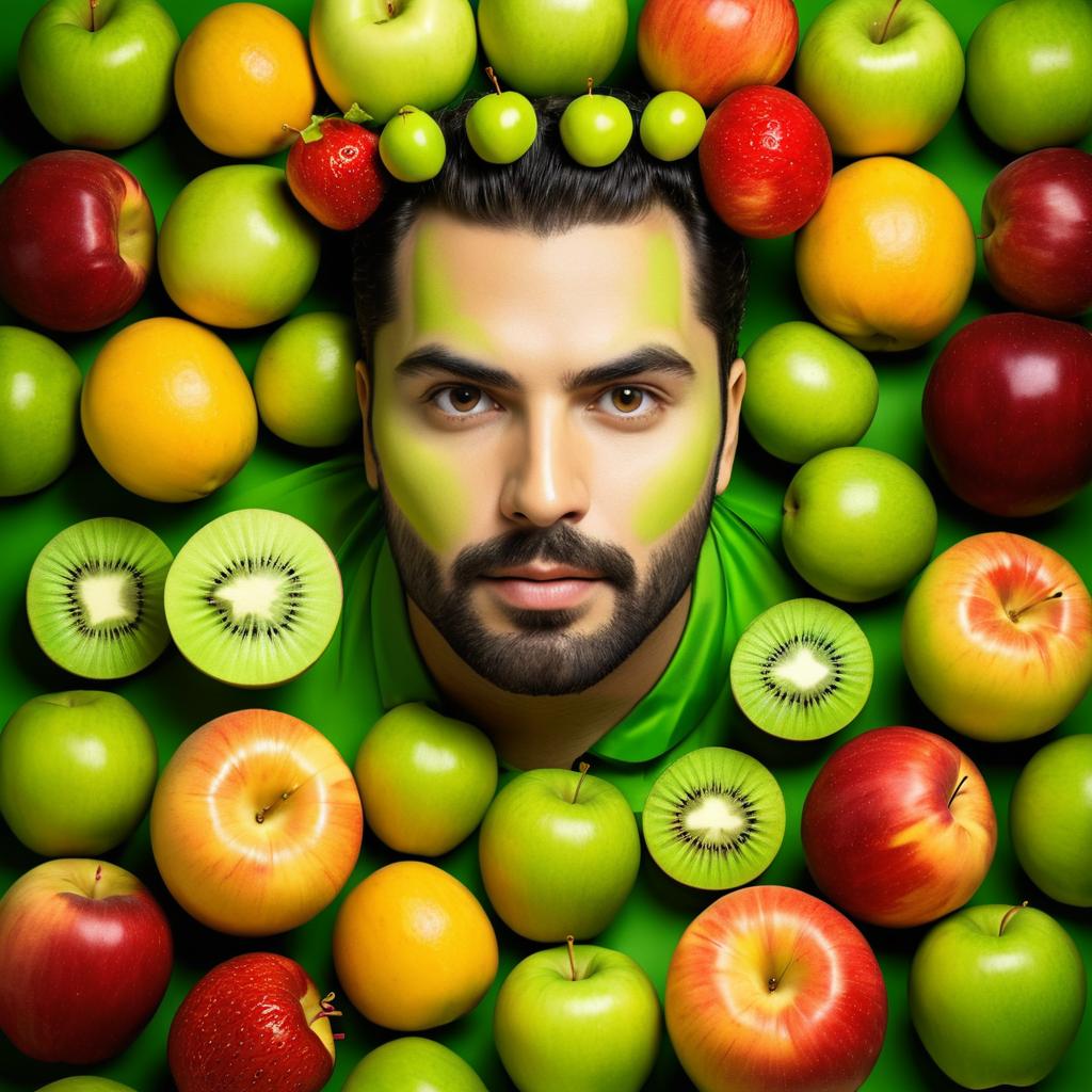 Portrait of a Fruit-Inspired Male Figure