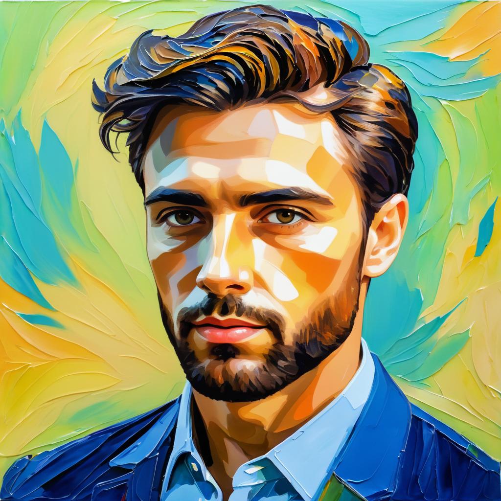 Colorful Van Gogh Style Portrait