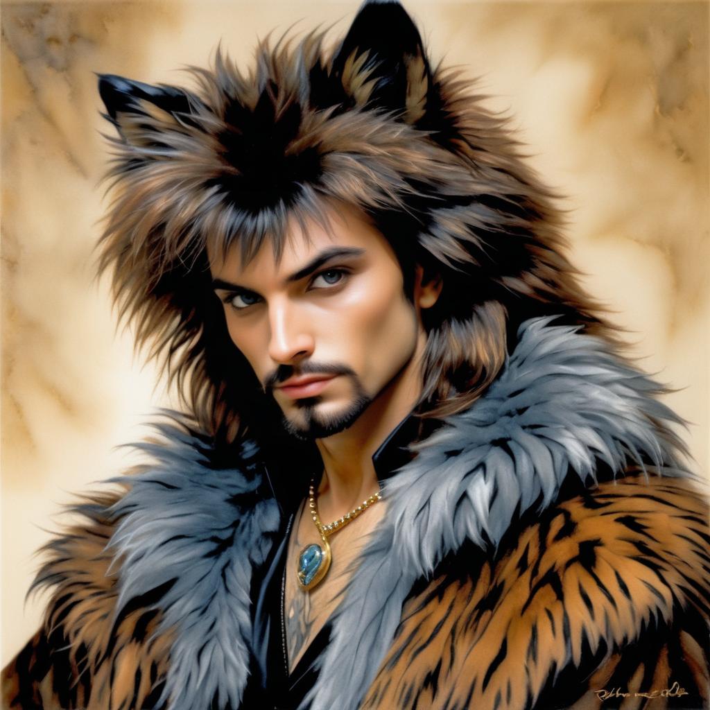 Furry Male Self-Portrait in Fantasy Style