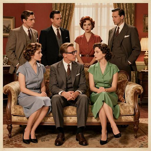 Vintage Movie Poster with Formal Group