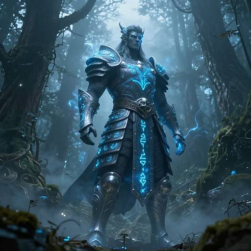 Mystical Guardian in Enchanted Forest