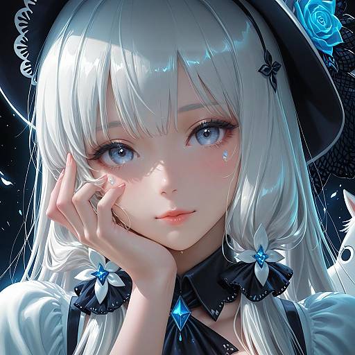 Illustration of Moomintroll, moomin in the style of Sakimichan