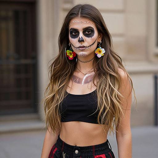 Realistic Catrina Outfit Portrait