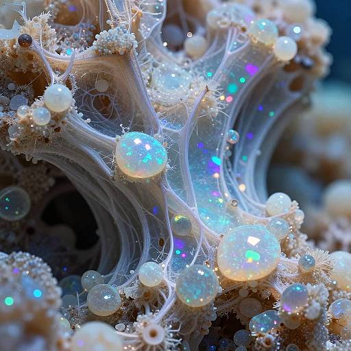 Shimmering Opal Cavern 3D Render