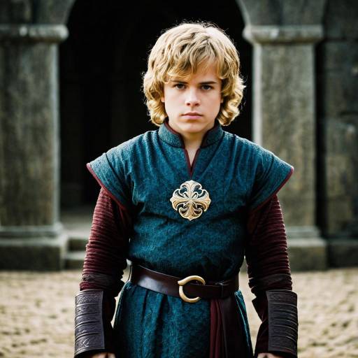 Young Man in Medieval Style Tunic Costume