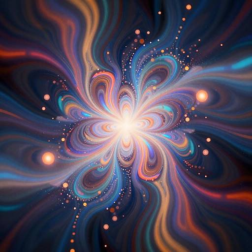 Vibrant Abstract Futuristic Digital Art