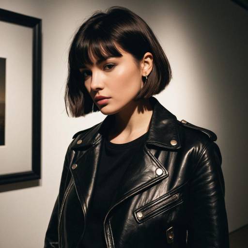 Vintage Bob Hairstyle in Art Gallery