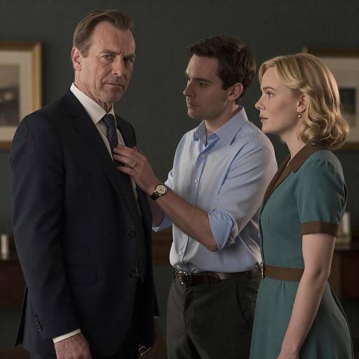 Three-Person Drama in Dim Room