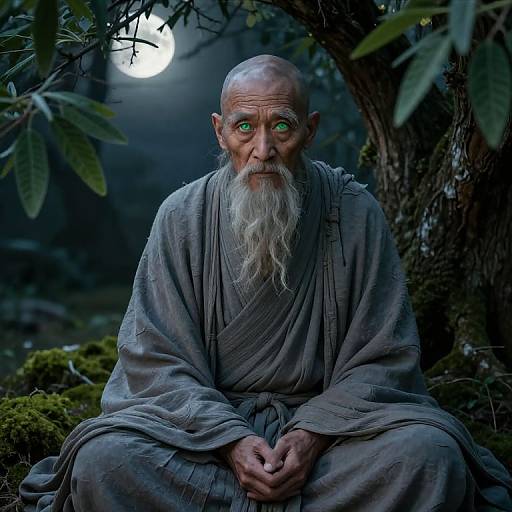 Moonlit Sage Through Dragon's Eye