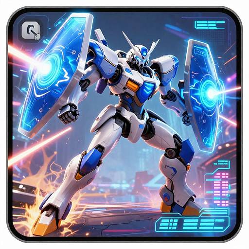 Futuristic Mech Warrior Battlecard