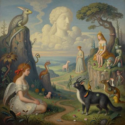 Intricate Surrealist Dreamscape Art