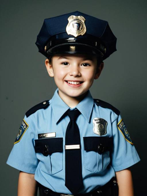 Child in Police Officer Costume