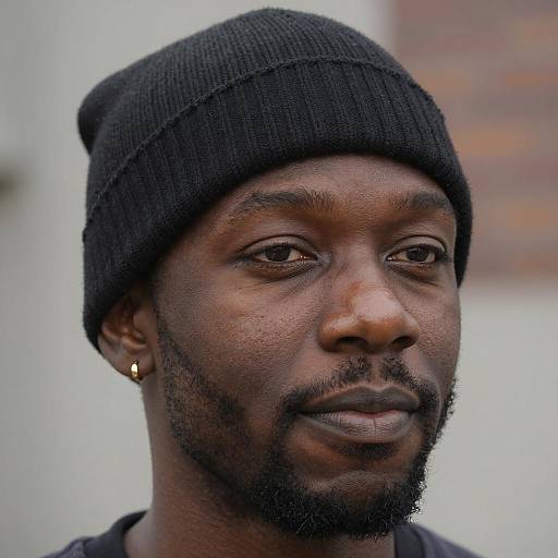 Close-Up Portrait of a Black Man