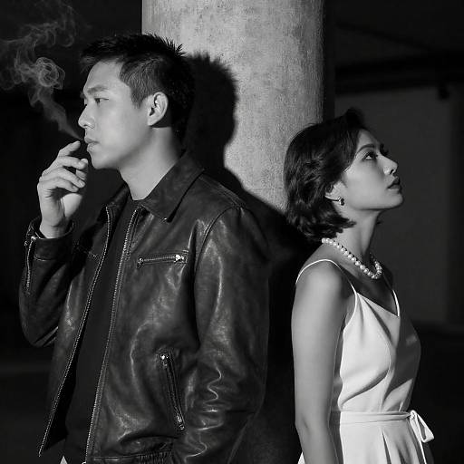 Dramatic Black and White Portrait