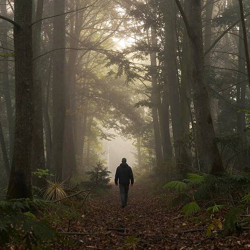Foggy Forest Dawn Walk