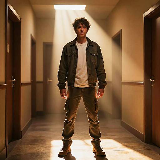 Adult Sulley Costume in Hallway