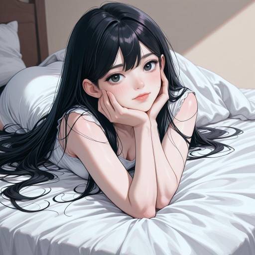 Cute Girl in Relaxed Pose