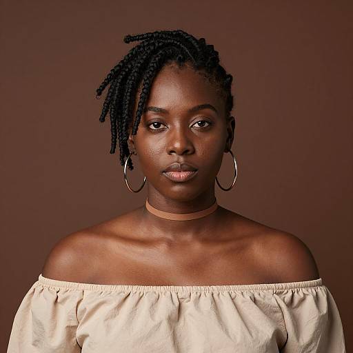 Elegant Afro Spring Twist Portrait